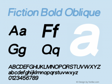 Fiction Regular Bold Italic Version 1.001图片样张