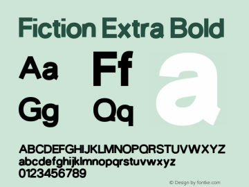 Fiction Extra Bold Version 1.001图片样张