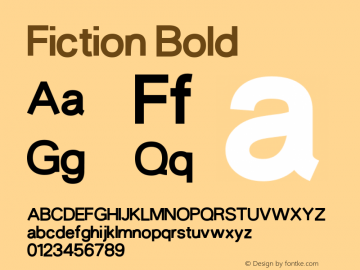 Fiction Regular Bold Version 1.001图片样张