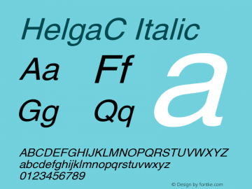 HelgaC-Italic 001.000图片样张