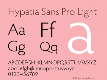 HypatiaSansPro-Light Version 1.008;PS 1.000;hotconv 1.0.50;makeotf.lib2.0.16112图片样张