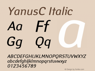 YanusC-Italic 001.000图片样张