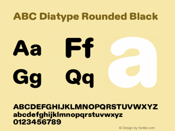 ABC Diatype Rounded Black Version 1.100图片样张