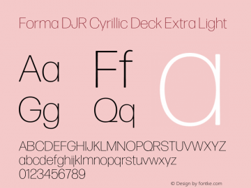 Forma DJR Cyrillic Deck Extra Light Version 2.0图片样张