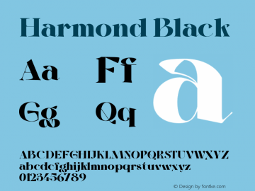 Harmond-Black Version 1.001;Fontself Maker 3.5.4图片样张