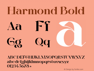 Harmond-Bold Version 1.001;Fontself Maker 3.5.4图片样张