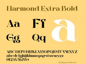 Harmond-ExtraBold Version 1.001;Fontself Maker 3.5.4图片样张