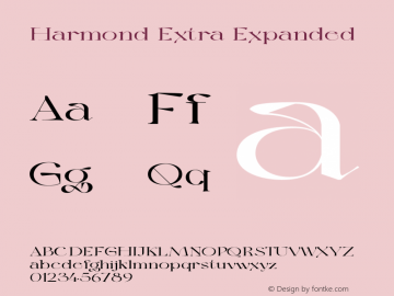 Harmond-ExtraExpanded Version 1.001;Fontself Maker 3.5.4图片样张