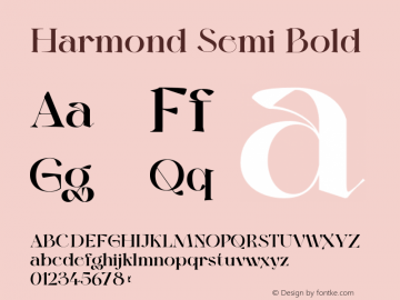 Harmond-SemiBold Version 1.001;Fontself Maker 3.5.4图片样张