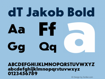 dT Jakob Bold Version 1.00图片样张