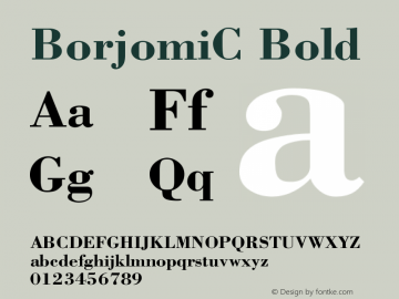 BorjomiC-Bold 001.000图片样张