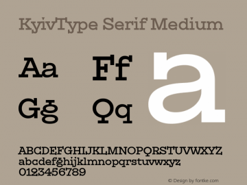 KyivType Serif Medium Version 1.001图片样张