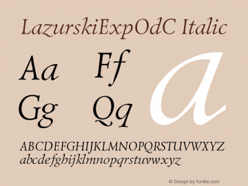 LazurskiExpOdC-Italic 001.000图片样张