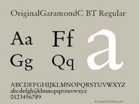 OriginalGaramondCBT 001.000图片样张