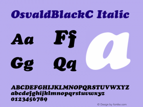 OsvaldBlackC-Italic 001.000图片样张