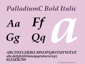 PalladiumC-BoldItalic 001.001图片样张