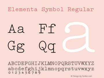 Elementa Symbol Regular 001.000图片样张