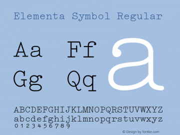 Elementa Symbol Regular 001.000图片样张