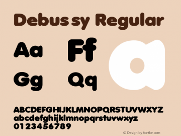 Debussy Regular Converted from c:\2-lbattf\DEBUSSY.TF1 by ALLTYPE Font Sample