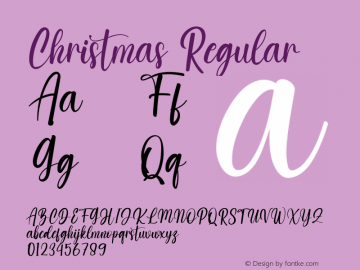 Christmas Version 1.001;Fontself Maker 3.5.2图片样张