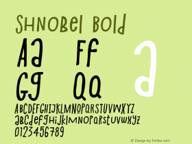 Shnobel-Oblique Version 1.002;Fontself Maker 1.1.1图片样张