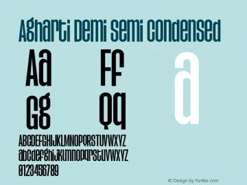 Agharti Demi Semi Condensed Version 1.000;FEAKit 1.0图片样张