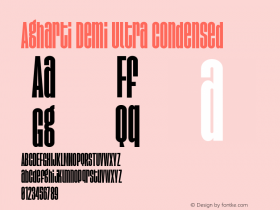 Agharti Demi Ultra Condensed Version 1.000;FEAKit 1.0图片样张