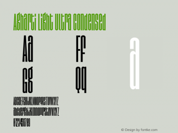 Agharti Light Ultra Condensed Version 1.000;FEAKit 1.0图片样张