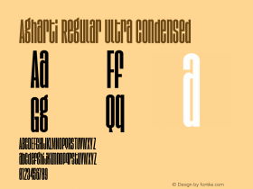 Agharti Regular Ultra Condensed Version 1.000;FEAKit 1.0图片样张