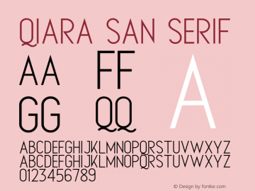 Qiara san serif Version 1.00;July 17, 2019;FontCreator 11.5.0.2427 32-bit图片样张