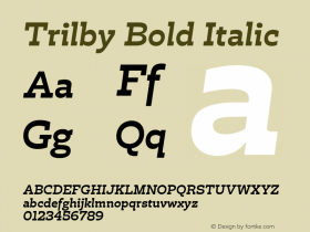 Trilby Bold Italic Version 1.0图片样张
