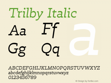 Trilby Italic Version 1.0图片样张