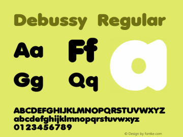 Debussy Regular 001.045 Font Sample