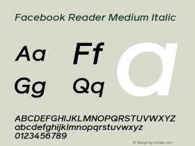 Facebook Reader Medium Italic Version 2.002图片样张