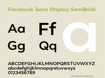 Facebook Sans Display SemiBold Version 1.000图片样张