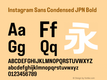Instagram Sans Condensed JPN Bold Version 1.002图片样张