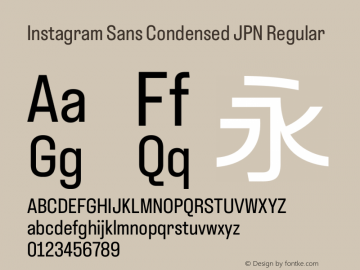 Instagram Sans Condensed JPN Regular Version 1.002图片样张
