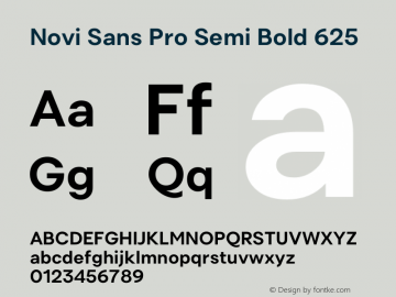 Novi Sans Pro Semi Bold 625 Regular Version 1.510;hotconv 1.0.109;makeotfexe 2.5.65596图片样张