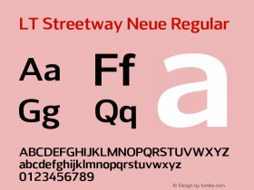 LT Streetway Neue Semi Bold Version 1.000图片样张