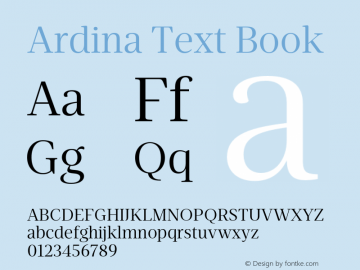 Ardina Text Book Version 1.001;PS 001.001;hotconv 1.0.70;makeotf.lib2.5.58329图片样张