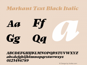 Markant Text Black Italic Version 1.000图片样张