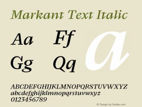 Markant Text Italic Version 1.000图片样张