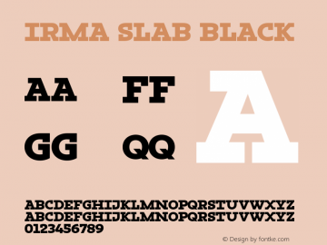 Irma Slab Black Version 1.0; 2009图片样张