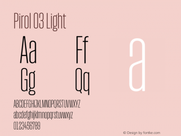 Pirol 03 Light Version 1.001;hotconv 1.0.109;makeotfexe 2.5.65596图片样张