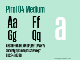 Pirol 04 Medium Version 1.001;hotconv 1.0.109;makeotfexe 2.5.65596图片样张