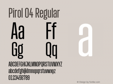 Pirol 04 Normal Version 1.001;hotconv 1.0.109;makeotfexe 2.5.65596图片样张