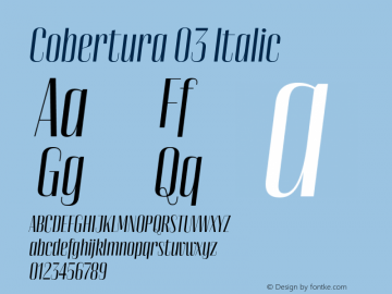 Cobertura 03 Normal Italic Version 4.001图片样张