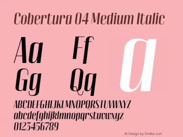 Cobertura 04 Medium Italic Version 4.001图片样张