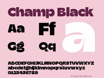 Champ Black Version 2.000;hotconv 1.0.109;makeotfexe 2.5.65596图片样张