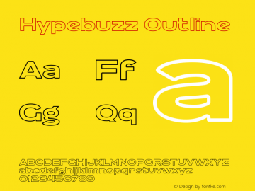 Hypebuzz Outline Version 001.000图片样张